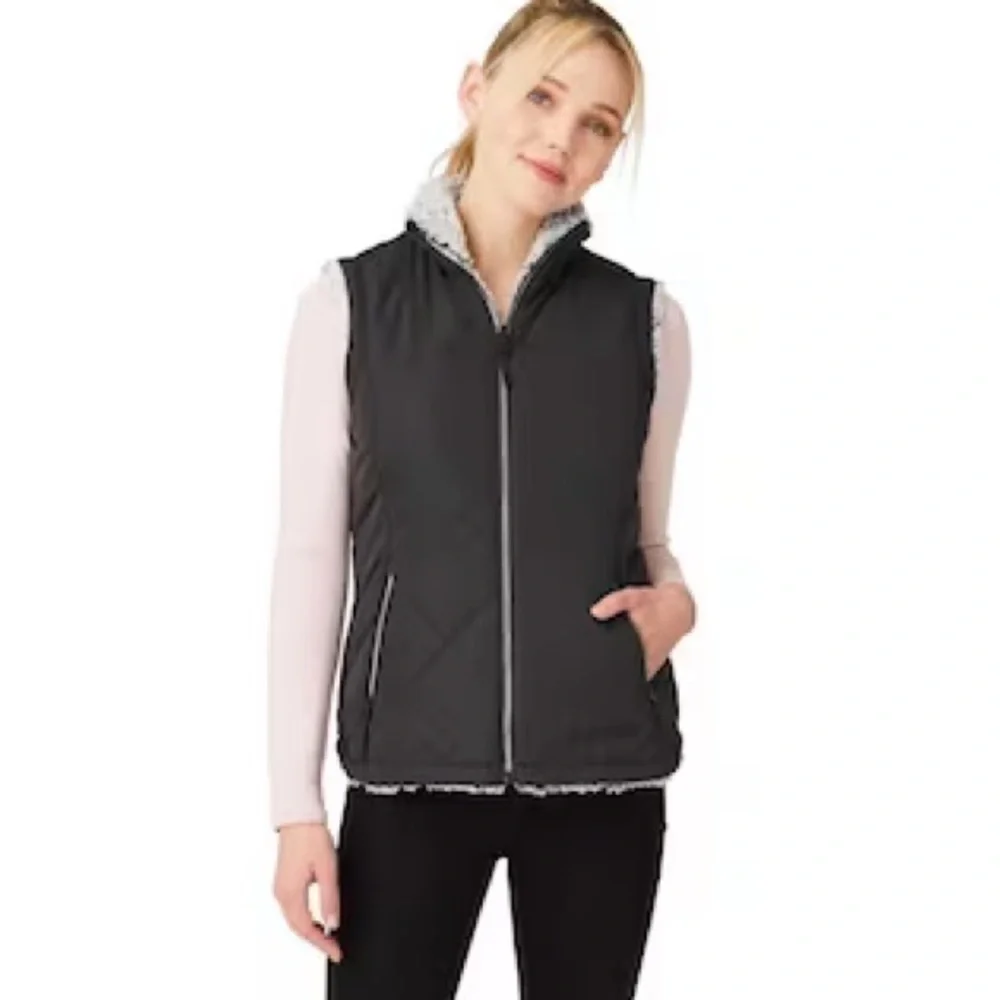 Free Country Women's Black Polyester Insulated Vest